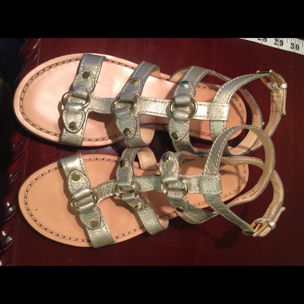 Cole Haan 6 Goldtone gladiator sandals